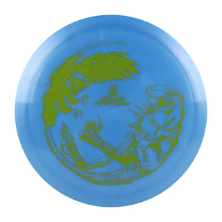 Discraft Disc Golf Big Z Raptor Distance Driver 9/4/0/3 Blue/Dark Yellow 173-174g