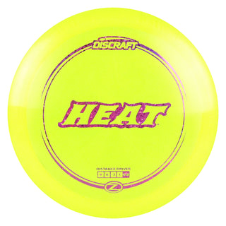 Discraft Disc Golf Z Line Heat Distance Driver 9/6/-3/1 Yellow/Purple Shimmer 167-169g