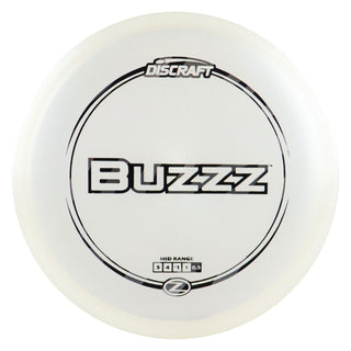 Discraft Disc Golf Z Line Buzzz Midrange Disc 5/4/-1/1 White/Black Silver 177-180g