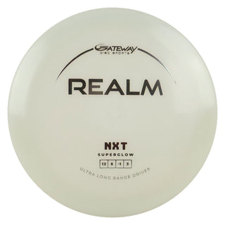 Gateway Disc Golf NXT Superglow Realm Distance Driver 12/5/-1/3 Glow/Silver 173 grams
