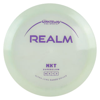 Gateway Disc Golf NXT Superglow Realm Distance Driver 12/5/-1/3 Glow/Purple 175 grams