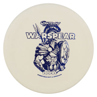 Gateway Disc Golf Suregrip Warspear Putter 3/3/0/2 White/Blue 175 grams