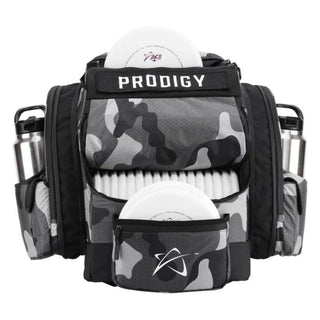 Prodigy Disc Golf Bag BP-1 V3 Backpack Grey Camo Holds up to 24 Discs