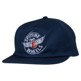 Spitfire Wheels Hat Flying Classic Snapback Navy
