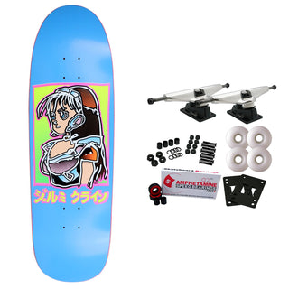 JK Industries Skateboard Complete Lance Dream Girl Shaped 9.5" Blue Hook Ups