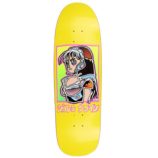 JK Industries Skateboard Deck Lance Dream Girl Shaped 9.5" Yellow Hook Ups