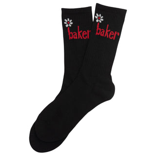 Baker Skateboards Socks Daisy Black