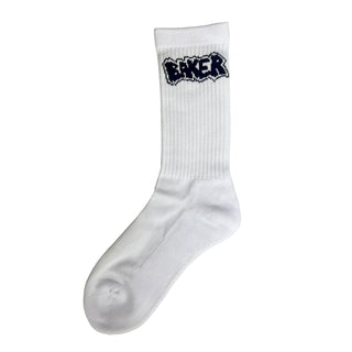 Baker Skateboards Socks Sock of Destruction White