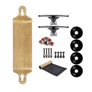 Moose Longboard 9.75" x 41.25" Double Drop (Down/Through) Natural (All Parts Included)