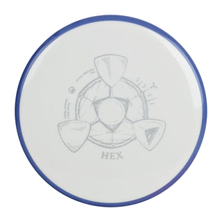 Axiom Disc Golf Neutron Hex Midrange 5/5/-1/1 White/Dark Blue 175 grams