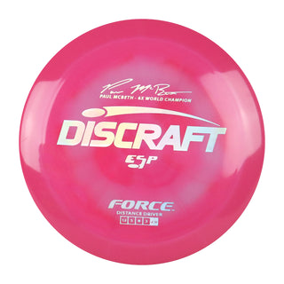 Discraft Disc Golf Paul McBeth Signature ESP Force Distance Driver 12/5/0/3 Fuschia/Holographic 173-174g