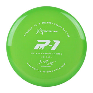 Prodigy Disc Golf PA-1 400 Alden Harris 2022 Signature Putter 3/3/0/2 Green/White 171g