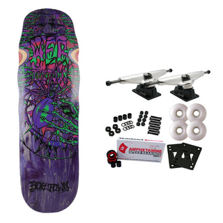 Dogtown Skateboard Complete Web Pool Shape Purple 9.25" x 32.2"