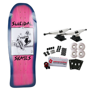 Dogtown Skateboard Complete Suicidal Skates Pool Skater Blue Fade Pink 10.12" x 30.32" Old School