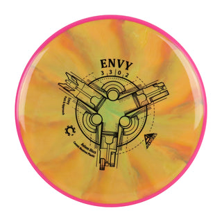 Axiom Disc Golf Cosmic Neutron Envy Putter 3/3/0/2 Orange Red/Pink 167g