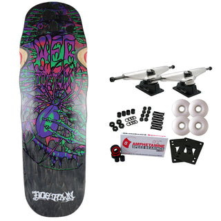 Dogtown Old School Skateboard Complete Web Pool Black/White 9.25" x 32.25"