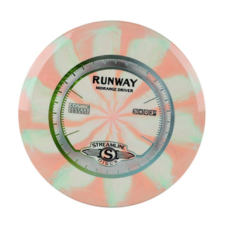 Streamline Disc Golf Cosmic Neutron Runway Midrange 5/4/0/3.5 Pink Pale Green 177g