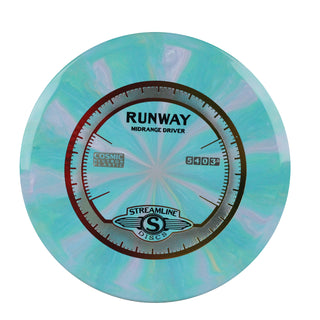 Streamline Disc Golf Cosmic Neutron Runway Midrange 5/4/0/3.5 Blue Green Purple 168g