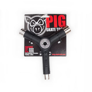 Pig Skate Tool Tri Socket All In One With Threader - Black