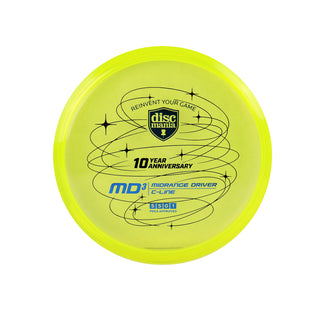 Discmania Disc Golf 10-Year Anniversary C-Line MD3 Revolution Yellow/Blue Black 178 grams
