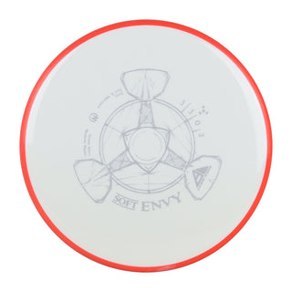 Axiom Disc Golf Neutron Envy Soft Putter 3/3/0/2 White/Red 173 grams