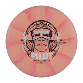 Streamline Disc Golf Cosmic Electron Pilot Putter 2/5/0/1 Peach Red 168 grams
