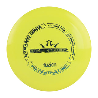 Dynamic Disc Golf BioFuzion Defender Distance Driver 13/5/0/3 Yellow/Blue 174 grams