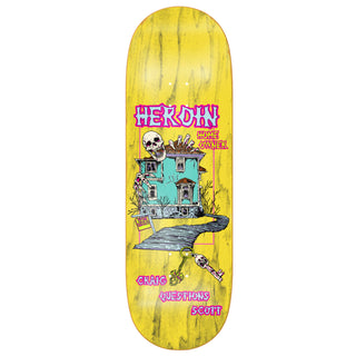Heroin Skateboard Deck Craig Questions Die Tonight 10" x 32" Assorted Colors