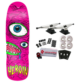 Heroin Skateboard Complete Pink Mutant 9.5" x 32"