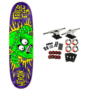 Heroin Skateboard Complete Fried Egg 3 Assorted 8.9" x 31.5"