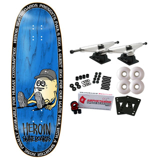 Heroin Skateboard Complete Pauls Egg Assorted 10.4" x 31.25"