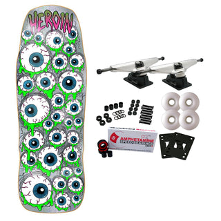 Heroin Skateboard Complete Holo Mutant Eyeballer 10.25" x 30.875"