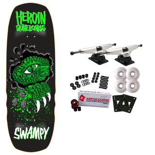 Heroin Skateboard Complete Swampy Alligator Shovel 10.5" x 32.33"