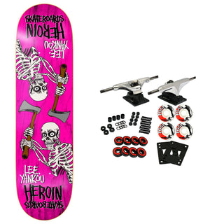 Heroin Skateboard Complete Lee Yankou Axe Symmetrical 8.25" x 31.9" Assorted