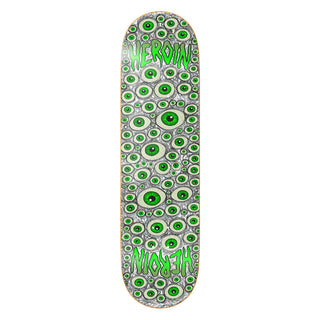 Heroin Skateboard Deck Eyes Holographic Symmetrical 8.25" x 31.75"