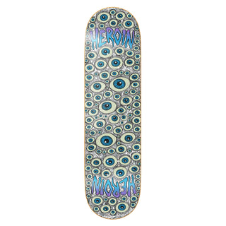 Heroin Skateboard Deck Eyes Holographic Symmetrical 8.5" x 32"