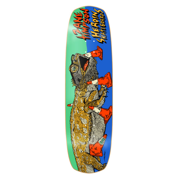 Heroin Skateboard Deck Zane Timpson Dude Symmetrical Double Shovel