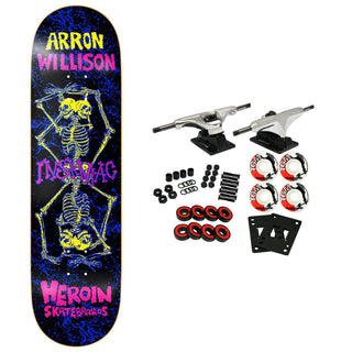 Heroin Skateboard Complete Aaron Wilson Knock Off 8.5" x 32"