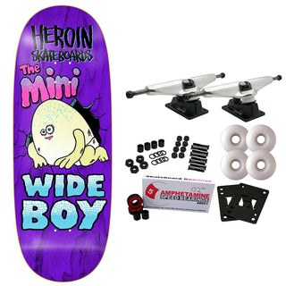 Heroin Skateboard Complete Mini Wide Boy (Assorted) 10.5" x 29.5"