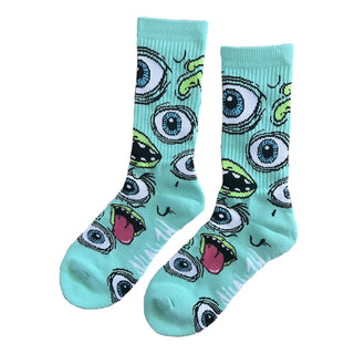Heroin Skateboards Socks Mutant Teal