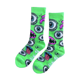 Heroin Skateboards Socks Mutant Green