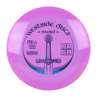 Westside Disc Golf Tournament Sword Distance Driver 12/5/-0.5/2 Purple/Teal 174 grams