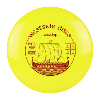 Westside Disc Golf Revive Warship Midrange 5/6/0/1 Yellow/Red 180 grams