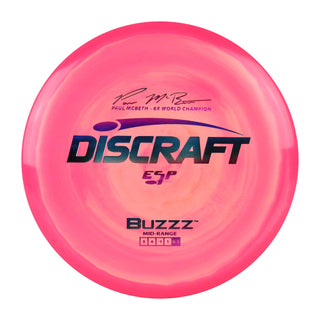 Discraft Disc Golf Paul McBeth Signature ESP Buzzz Midrange 5/4/-1/1 Hot Pink/Warm Gradient 177-180g