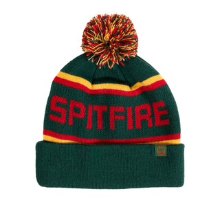 Spitfire Wheels Beanie Classic 87 Fill Pom Dark Green/Gold/Red