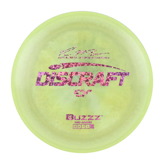 Discraft Disc Golf Paul McBeth Signature ESP Buzzz Midrange 5/4/-1/1 Yellow Grey/Pink Hearts 177-180g