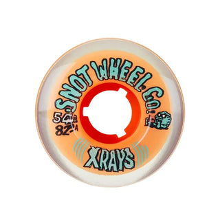 Snot Wheel Co. Skateboard Wheels 54mm X Rays 82A Orange/Clear Cruiser