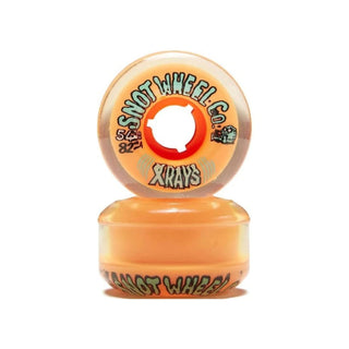 Snot Wheel Co. Skateboard Wheels 54mm X Rays 82A Orange/Clear Cruiser