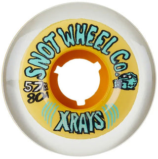 Snot Wheel Co. Skateboard Wheels 57mm X Rays 82A Yellow/Clear Cruiser
