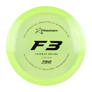 Prodigy Disc Golf 750 F3 Fairway Driver 7/5/-1/2 Yellow/Black 170 grams